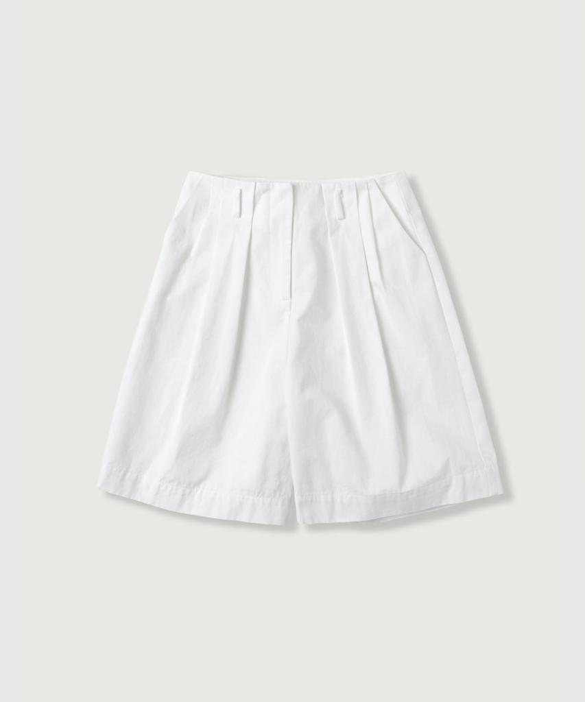 MOOD INSIDE WOMAN (Woman) Raw Cotton Bermuda Pants_White