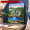 Minecraft 5D Diamond Painting Round Diamond Rhinestones Mosaic Diamond Embroidery Wall Paintings Rhinestones Gift Frameless