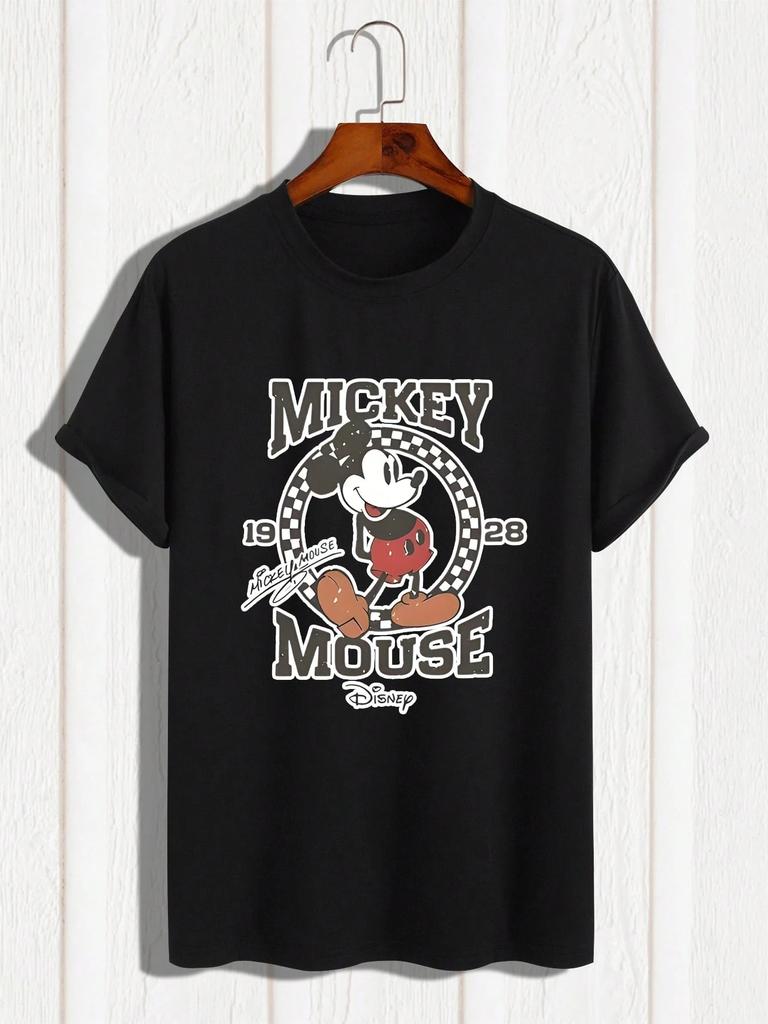 Disney Printed Women's Men's T-shirts A Regular Pure Cotton T-Shirt In A Summer Casual Style Tee Unisex Men Clothing Y2k Clothes