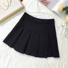 Pleated Skirt Women Spring and Summer Skirt Black Short Skirt High Waist A Umbrella Skirt