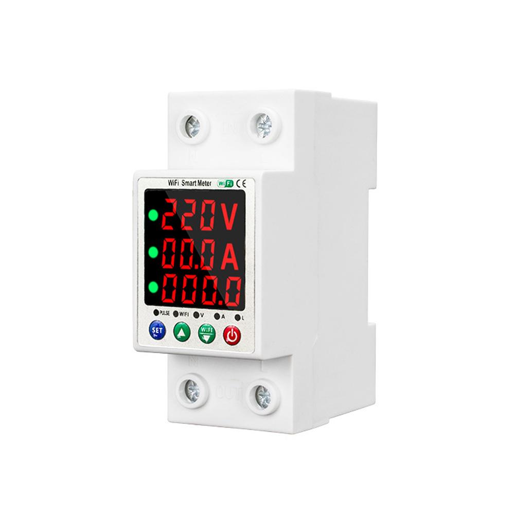 WiFi Automatic Reclosure  or Intelligent Metering Breaker Digital Display Reclosing   Overload Overvoltage Undervoltage Current Limiti