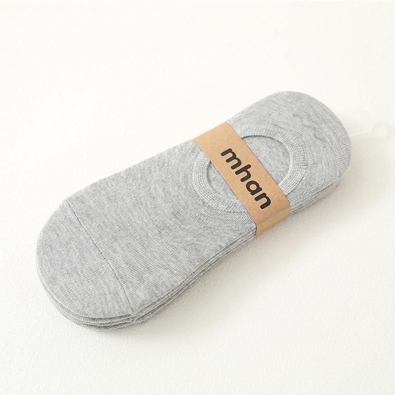 5 Pairs Women's Socks Soft Cotton Breathable Ankle Short Socks Spring Summer Solid Color White Black Anti-slip Boat Sock For Men