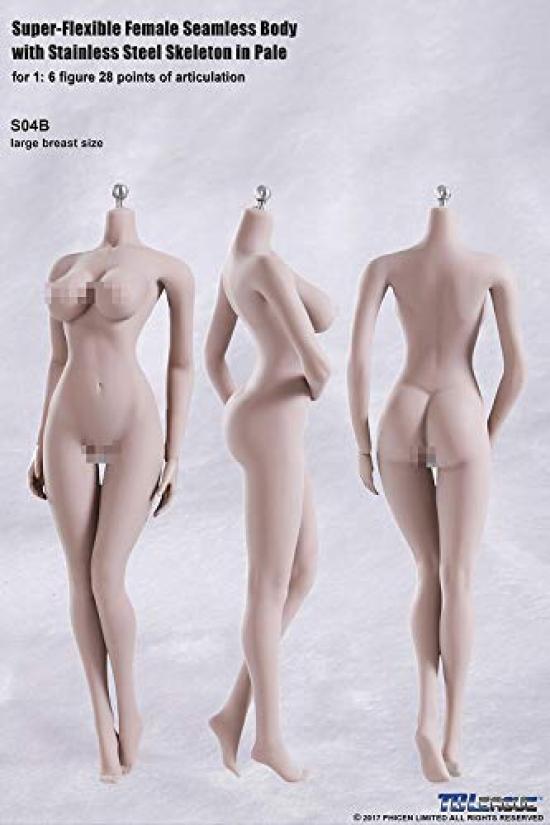 TBLeague Scale Seamless Female Pale Bust Size L 1/6 Body, Skin, (S04B)
