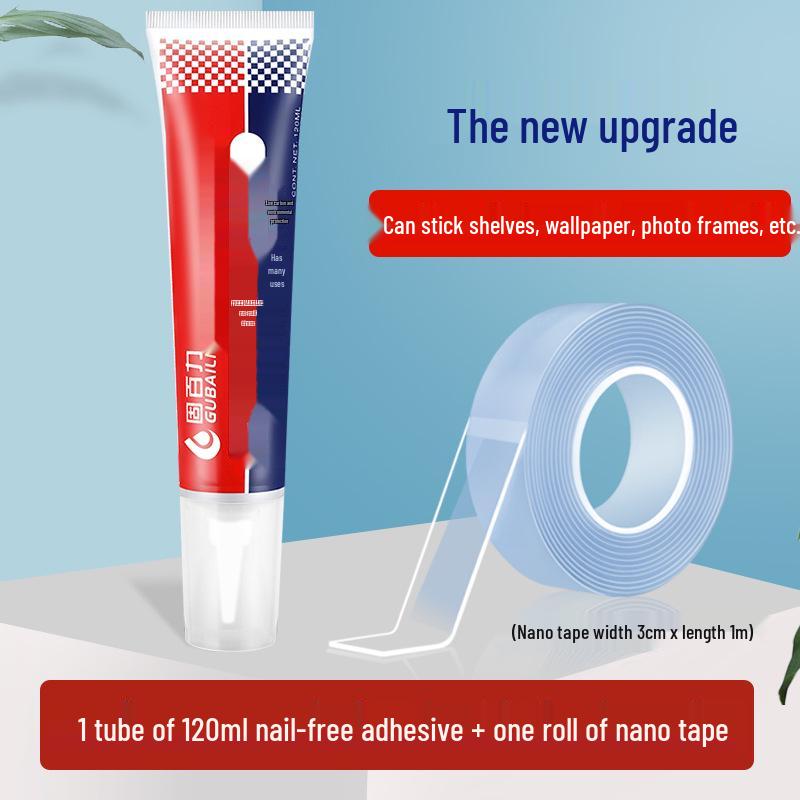 Multi-Function Adhesive Glue: Nail-Free, Strong, Ideal for Bathroom Tiles, Mirrors, and Glass.