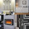 1PC 2.44M/96.06in Mirror Stainless Steel Flat Decorative Lines Wall Stickers Silver Titanium Background Wall Edge Strips