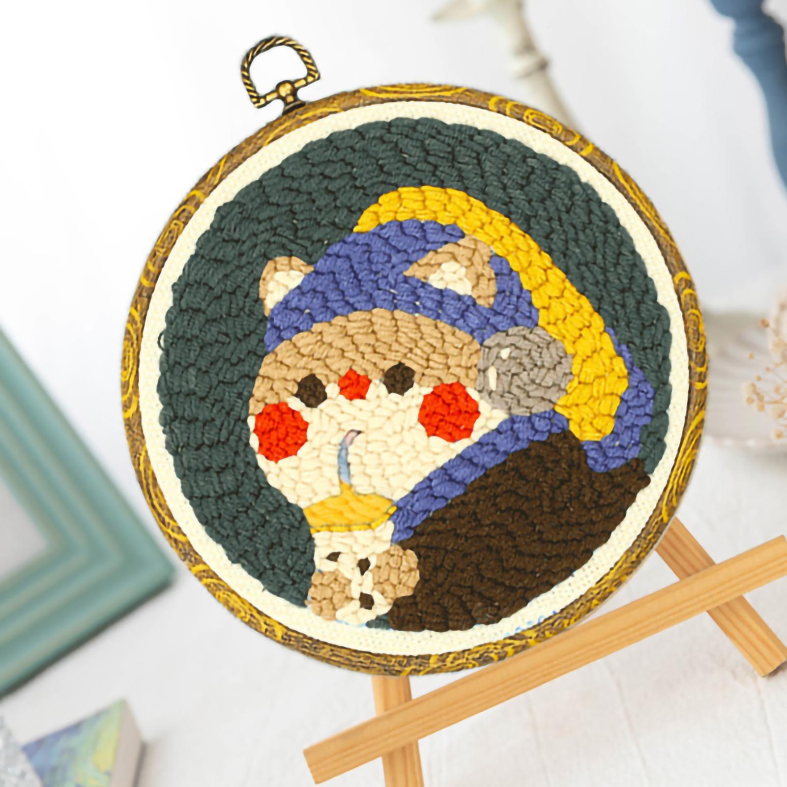 

Наборы для вышивания пуансонной иглой Развивают терпение Многоразовый набор для вышивания пуансонной иглой для начинающих DIY