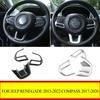 ABS Car Steering Wheel Trim Cover for Jeep Renegade 2015- for Jeep Compass 2017- Interior Sticker Accessories