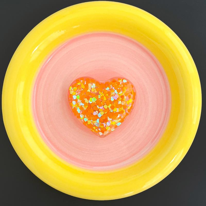 Creative Sequined Love Mobile Phone Airbag Bracket Wind Retractable Lazy Portable Support Watching Drama Paste Type