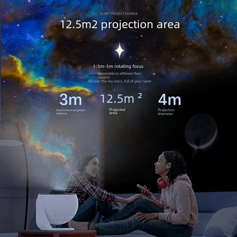 High-Definition Starry Sky Galaxy Projector Lamp - Creative Bedroom Atmosphere Light
