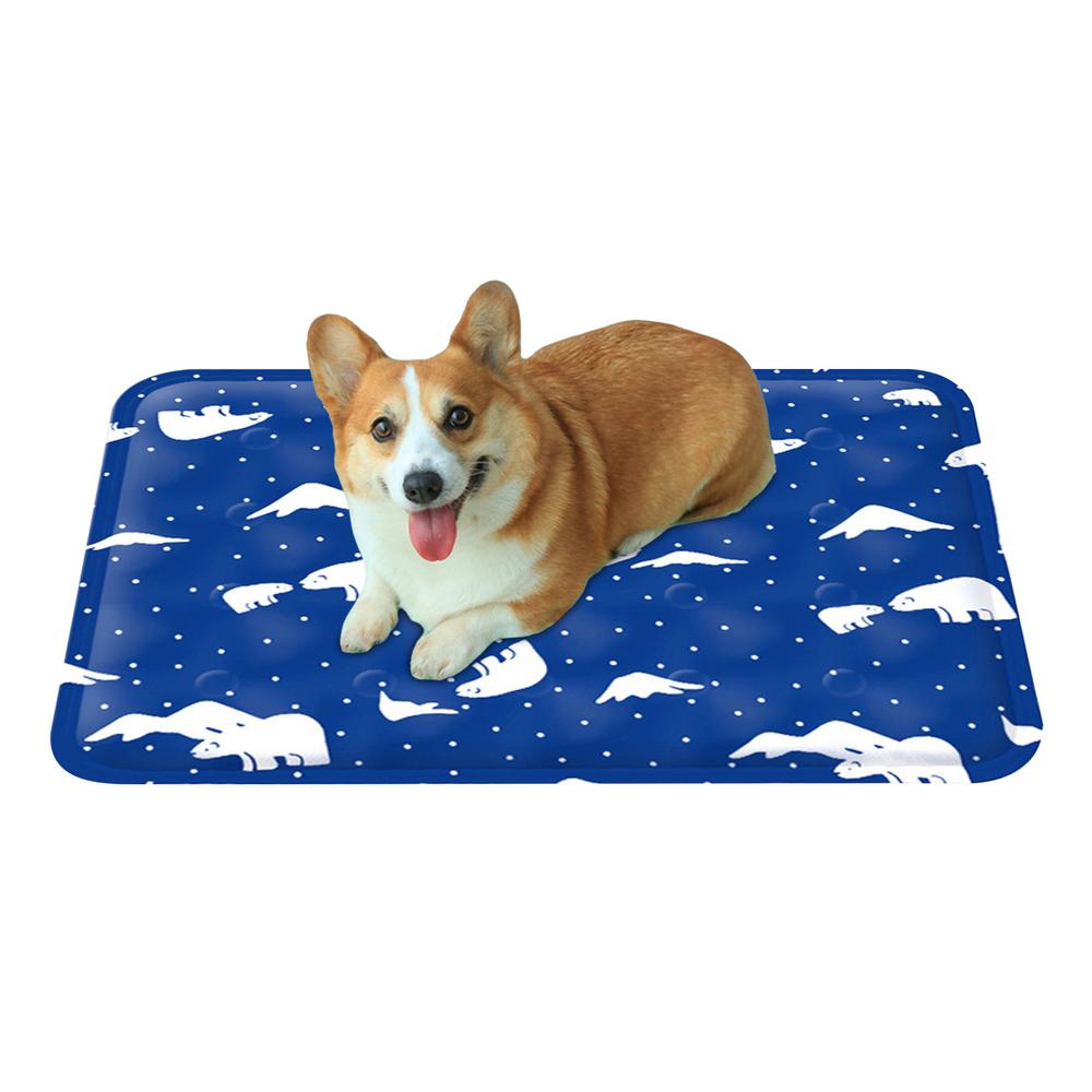 Dog Cooling Mat Heat Relief Cooling Cat Bed Mat Breathable Double Sided Washable Waterproof Non Slip Mattress For Kitten Small