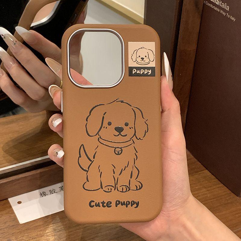 

Чехол Jingle Dog для iPhone16: Полное покрытие, защита от падений, кожаная текстура для 11/12/13Pro/15Pro/14 Женская версия iPhone 11 Pro Max