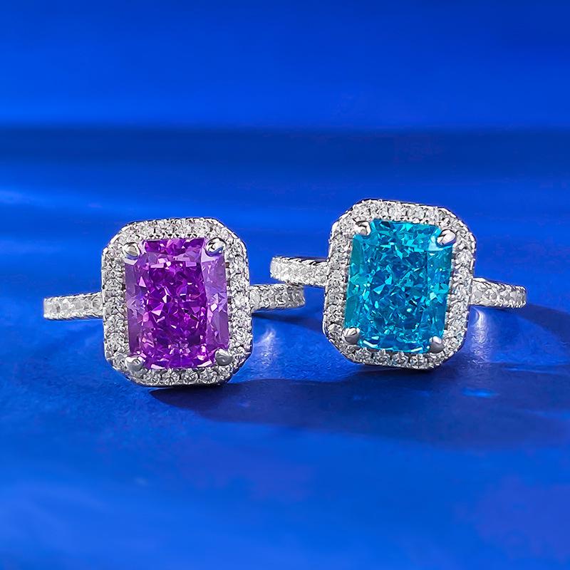 

Zhuo Zhifan 2024 High-Carbon Purple Diamond Ice Flower Cut Engagement Ring Size 7