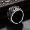 Retro Punk Heavy Wide Face Abstract Art Ring for Men and Women