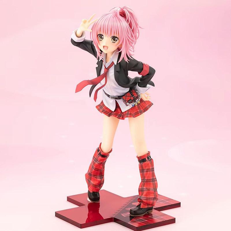 Nieuwe Shugo Chara Hinamori Amu Anime PVC Figuur Standbeeld 2D Mooi Meisje Bureau Display Ornament Anime Verzamelsieraad Cadeau Speelgoed beige
