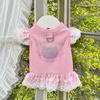 Nuovo Stile Primavera ed Estate Abbigliamento per Cani - Bordi in Pizzo con Perline e Vestito Principessa per Cani Piccoli Pomerania