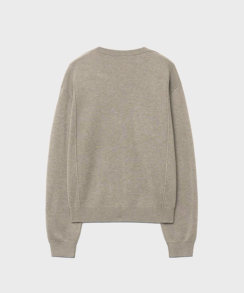 NOIRER FOR WOMAN Wool Blend V-Neck Knit (Beige)