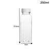 Portable 250/350/500ml Juice Bottles Plastic Clear Milk Tea Bottle Long-Lasting Square Refilling Water Bottle Easy Cleaning