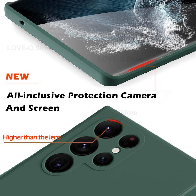 For S24 S23 Ultra Case Upgraded Liquid Silicone Case For Samsung Galaxy S24 S23 S22 Ultra Plus S24Ultra Cases Soft Cover