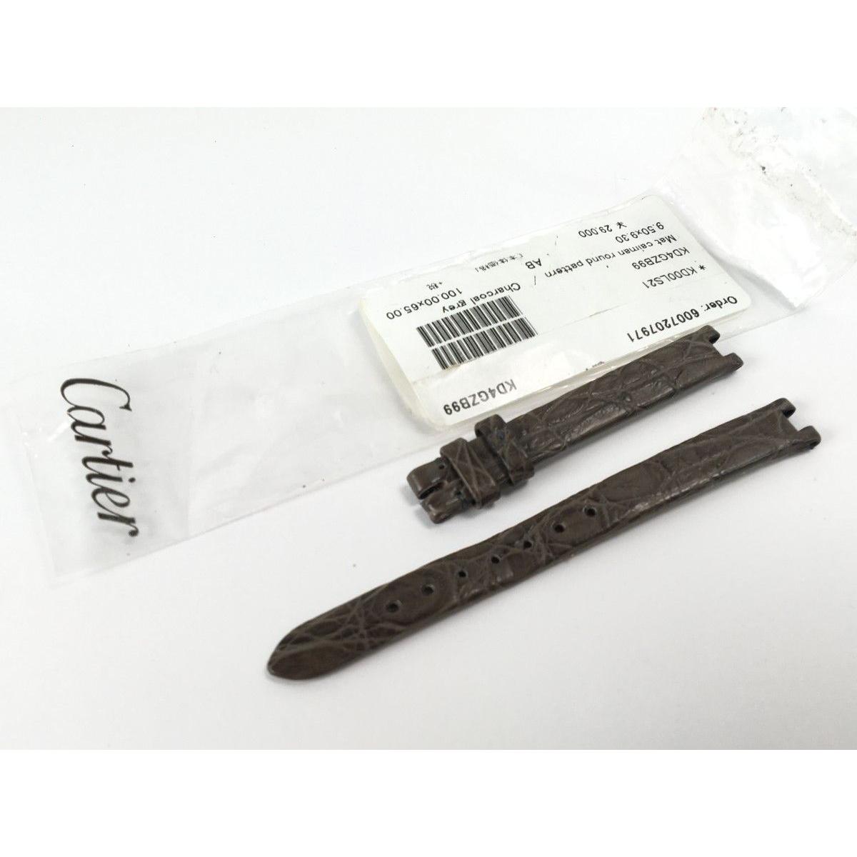 Used g1175 Rare Good Condition Cartier Cartier Genuine Watch Leather Strap Caiman Crocodile Leather 10mm Width Strap