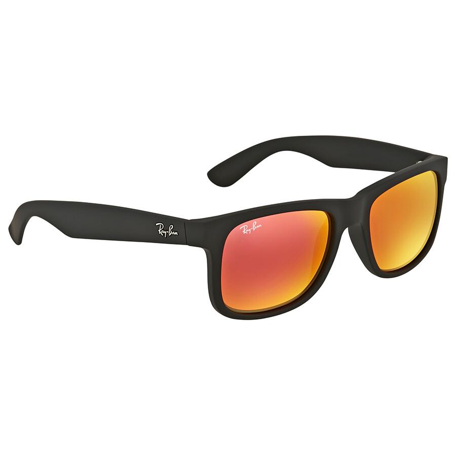 Ray Ban JuStin Color Mix Red Mirror Square Men S SunglaSSeS Rb4165 622 6q 51