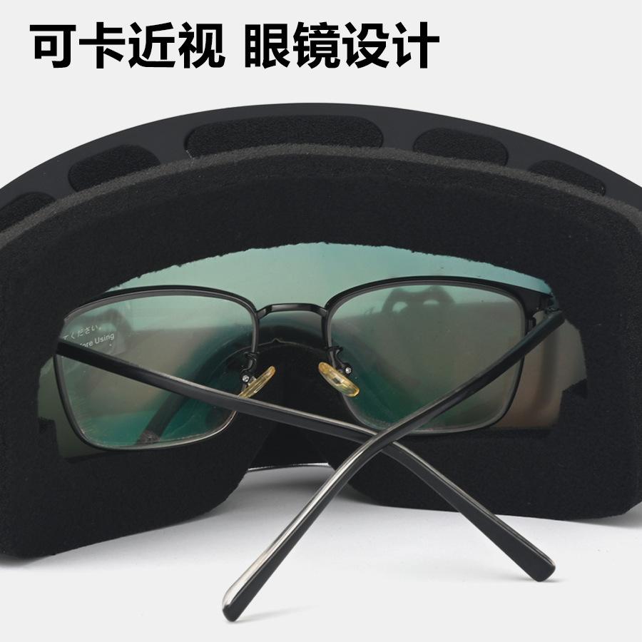 Best-selling ski goggles with double-layer anti-fog and large spherical lens, suitable for myopic individuals