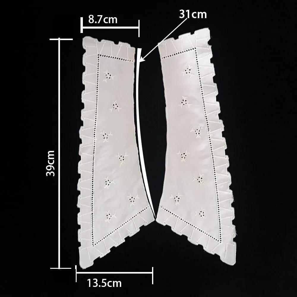 

Рубашка ложный воротник съемный женское платье вышивка DIY одежда аппликация материалы для рукоделия аксессуары 1 пара на продажу as picture show