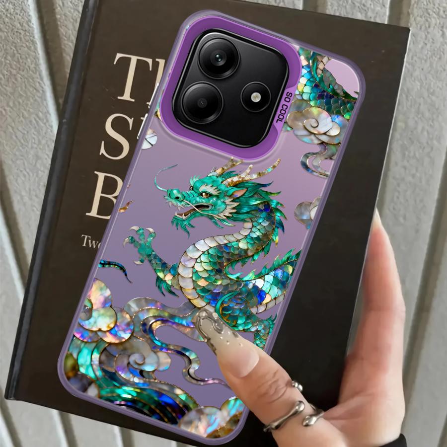Creative Tiger Dragon Back Phone Cover Case for Xiaomi Redmi 9T Note 9 10 A5 12C A1 A2 Plus K60 9C 13C 10C 14C