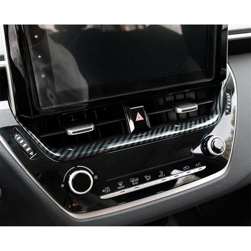 Car Dashboard Center Air Vent Cover Trim Carbon Fiber Look For Toyota Corolla