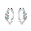 Luxury Blue Dolphin Feather Starfish Hoop Earrings Elegant Wind Ear Jewelry For Women Fashion Accessories