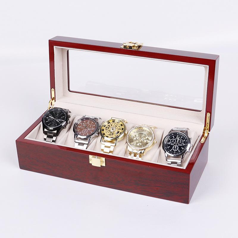 WellZone Style Chinois Bois 2/3/5/6/10/12 Positions Luxe Boîte à Montres Organiseurs Coffret Support Bois Boîtes Cadeau de Fête