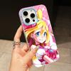 Sakura Uta Cure Idol Jelly Double layer Light Blue Mobile Phone Case for iPhone 17 16 15 14 13 12 11 Air Pro Max Plus Protective
