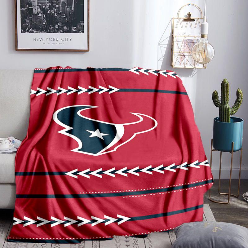 Houston-Texans Artwork Blanket Lightweight Flannel Bedding Blanket Perfect for Travel, Camping, Living Rooms, Offices, Sofas, Fan Christmas Gift