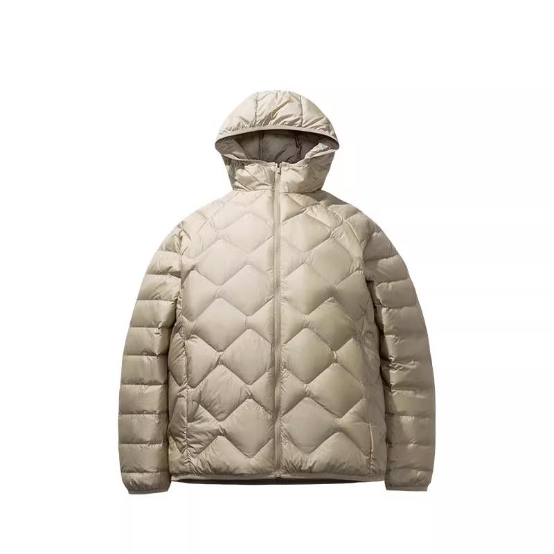 

Anta Comfortable Casual Simple Hooded Loose Lightweight Down Jacket Men Outerwear Cream-Coffee 152447955-1 S