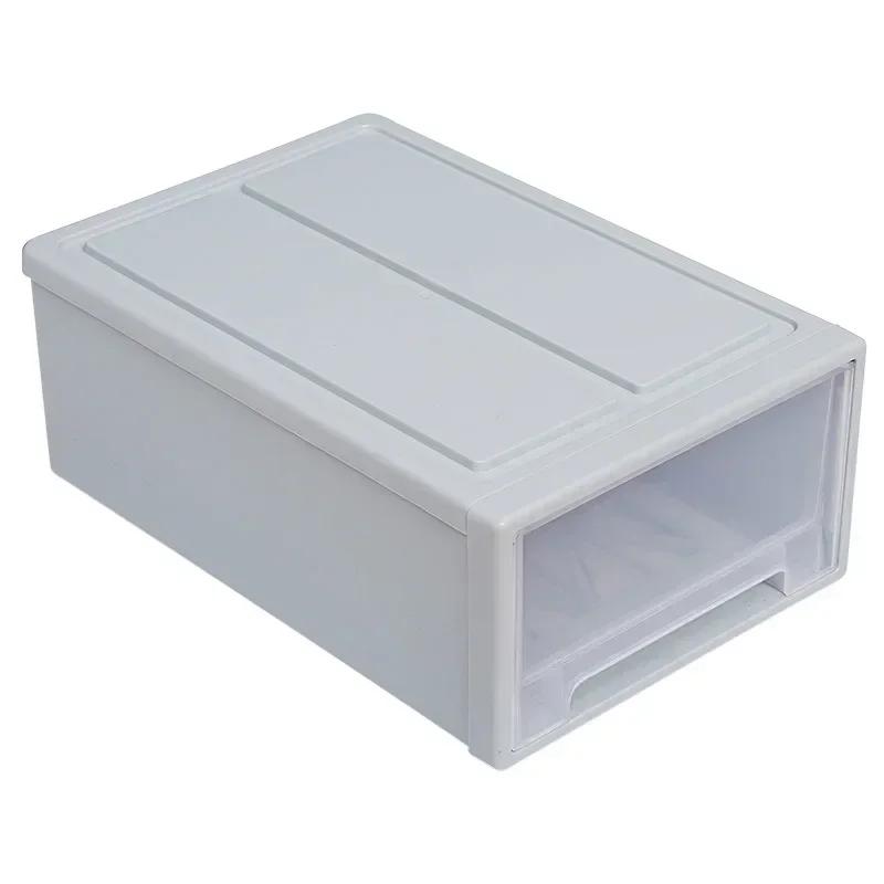 Drawer Slid Storage Box Large Stackable Clothes Storage Container Plastic Clear Underwear Quilt Cabinet Holder Closet Organizer