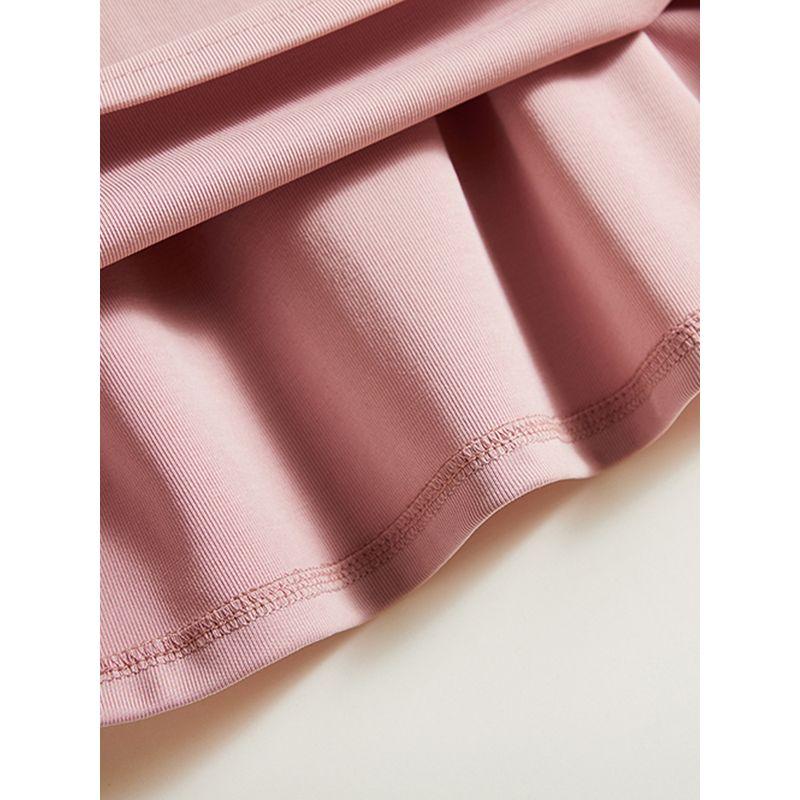 Breathable and Sweat-Free! Women's Summer DIY Beaded round Neck Short-Sleeved Woven Cotton Pure Color Series T-shirt Welfare Fans Tops