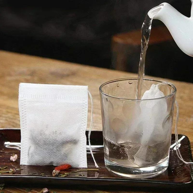 Non-woven Disposable Teabags Empty Filter Bag for Coffee Spice Tea Filters with Drawstring Tea Bags Kitchen Teaware Wholesale