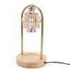 Candle Warmer Lamp Glass Dimmable Electric Scented Wax Melter with 2 50W Bulbs Wooden Base for Home Decor House Warming