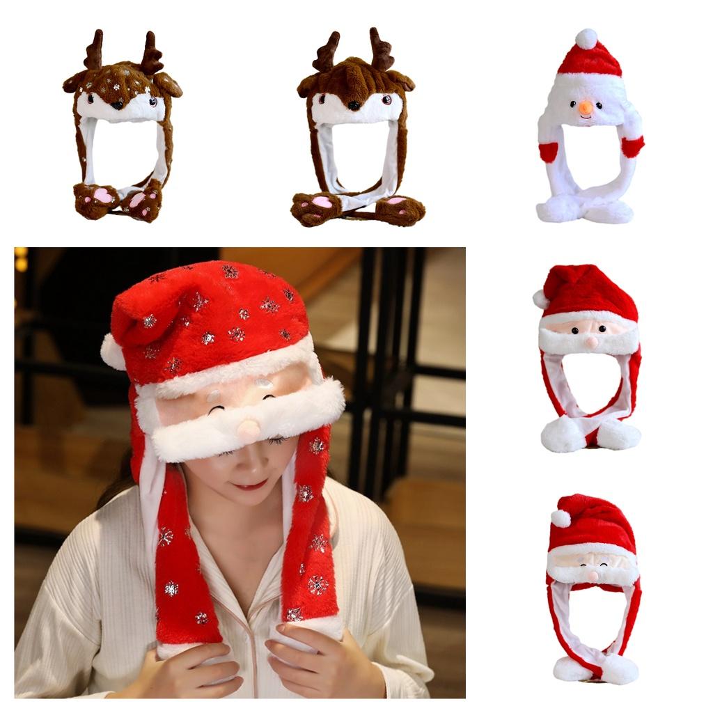 Festive Santa Claus Hat With Reindeer Headpiece Christmas Gift Wholesale