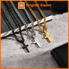Vnox 15x25mm Men Christian Cross Pendant Necklace, 50cm Stainless Steel Gold Black Silver Color Link Chain Jewelry Gift for Him