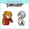 Colorful Eva Evangelion Pin Badge Available In Asuka And Rei