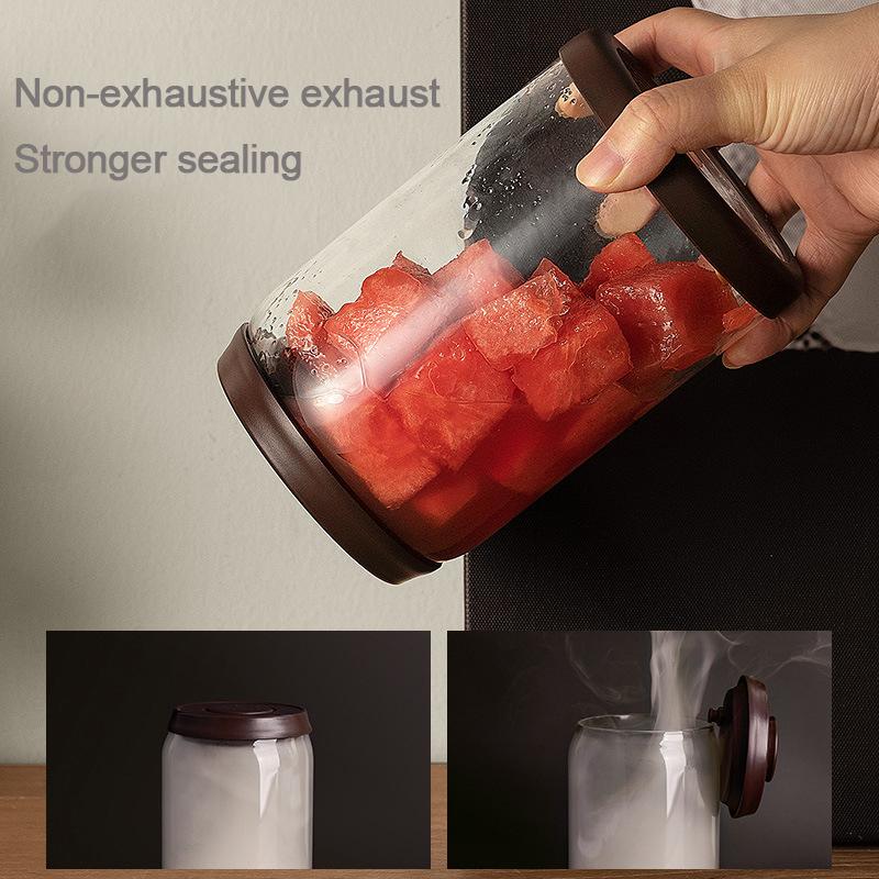Coffee Beans Vacuum Sealed Tank Household Glass Food Storage Tank Moisture-proof Air Extraction Transparent Storage Tank
