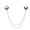 Geometric Square Collar Clip In Sturdy Alloy for Formal Attire and Business Event