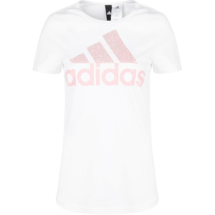 

Adidas Женская футболка с коротким рукавом, дышащая, удобная, с круглым вырезом, серия Foil Text Bos Lifestyle, белая CV4562 L