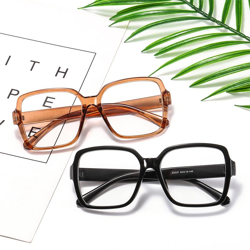 New Black Thick Frame Glasses Frame Square Flat Light Mirror Men And Women Internet Celebrity Flat Light Mirror Z3337