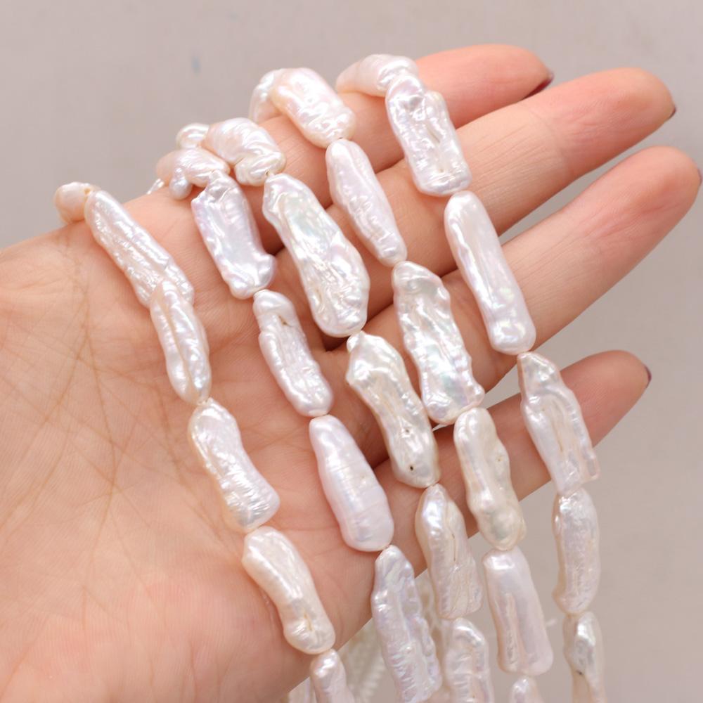 

1String, Baroque Pearls, 7×20-8×22mm, Rectangle Natural Freshwater Pearl Beads for Jewelry Making DIY Supplies, Women s Craft Gifts 36cm 1String/7×20-8×22mm-36cm белый