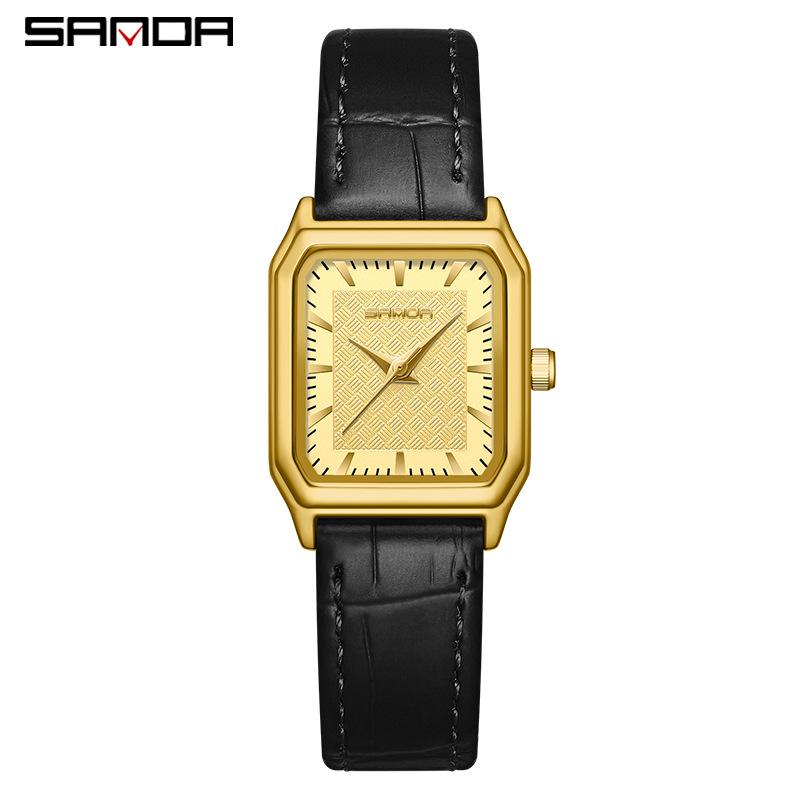 Orologio da Commute Quadrato al Quarzo Moda Retro Coreana da Donna Sanda