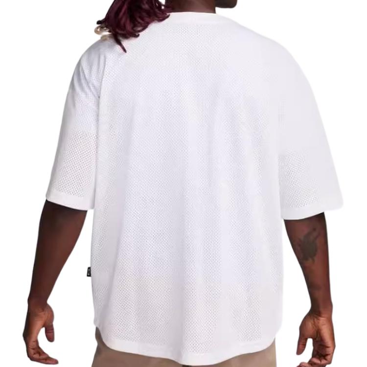 Nike Einfarbiges bequemes kurzärmeliges Strickoberteil Unisex Tops Weiß FN2149-121