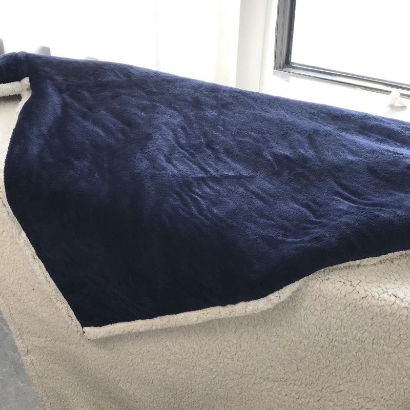 

Очень большое детское бархатное одеяло для сна и накидка с капюшоном - Толстая, уютная осенне-зимняя шаль 130*165