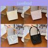Chic Beaded Handheld Bag For Women 2024 Trendy Wooden Tote In Soft Colors