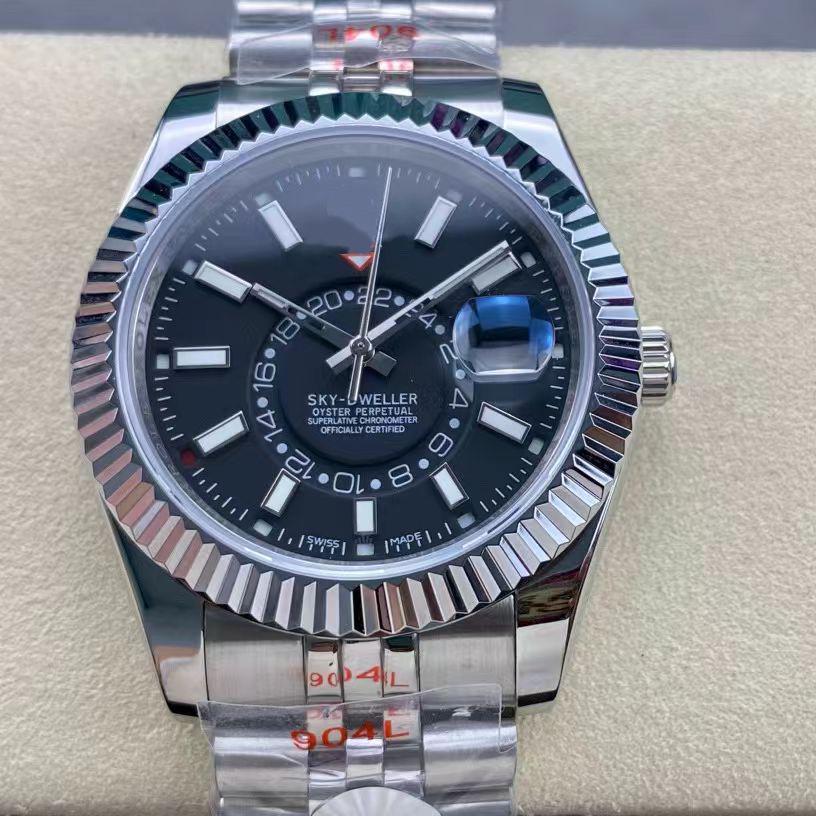 Laojia Tianxingzhe Men's Classic Dual Time Automatic Watch with Five-Bead Strap